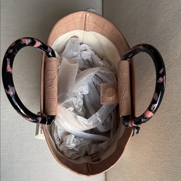 Loeffler Randall Brown Croc-Embossed Tote - Picture 3 of 4